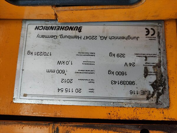 Jungheinrich Elektro Niederhubwagen EJE 116 - Jungheinrich Elektro Niederhubwagen EJE 116