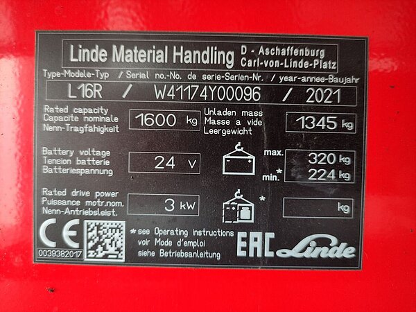 Linde Elektro L16R i Triplex - Linde Elektro L16R i Triplex