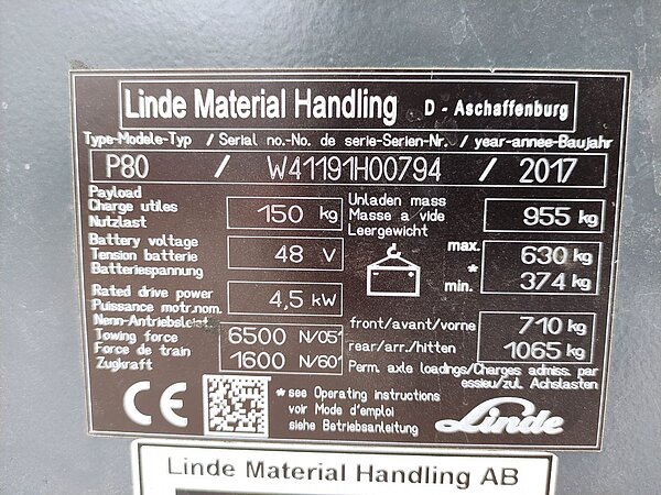  - Linde Elektro Schlepper P80 