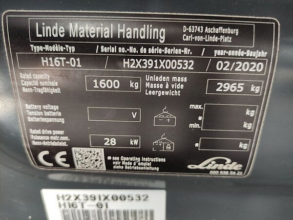 Linde Treibgas Treibgasstapler H16T-01-391 EVO Duplex - Linde Treibgas Treibgasstapler H16T-01-391 EVO Duplex