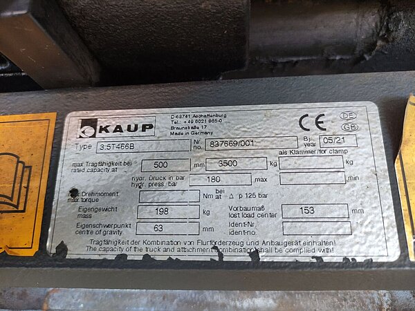  - Kaup Zinkenverstellgerät 3.5T466B 