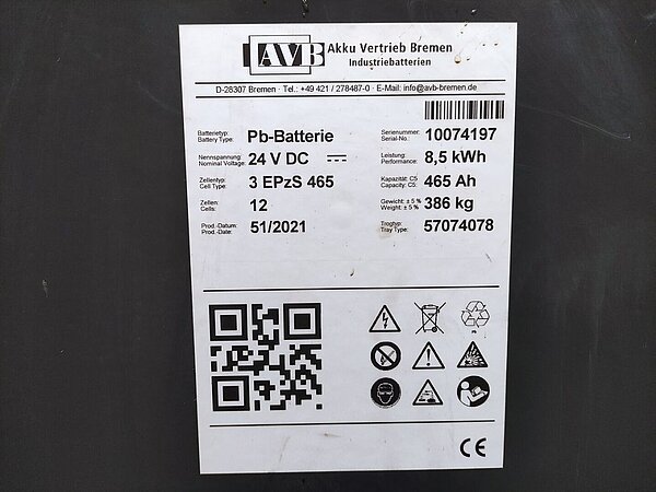 Antriebsbatterie 24V 3 EPzS 465 - Antriebsbatterie 24V 3 EPzS 465