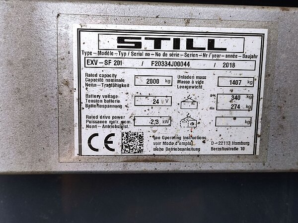 Still Elektro Hochhubwagen EXV-SF20i Triplex - Still Elektro Hochhubwagen EXV-SF20i Triplex