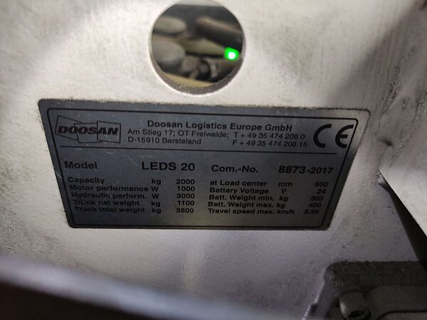 Doosan Elektro Hochhubwagen LEDS 20 Triplex - Doosan Elektro Hochhubwagen LEDS 20 Triplex