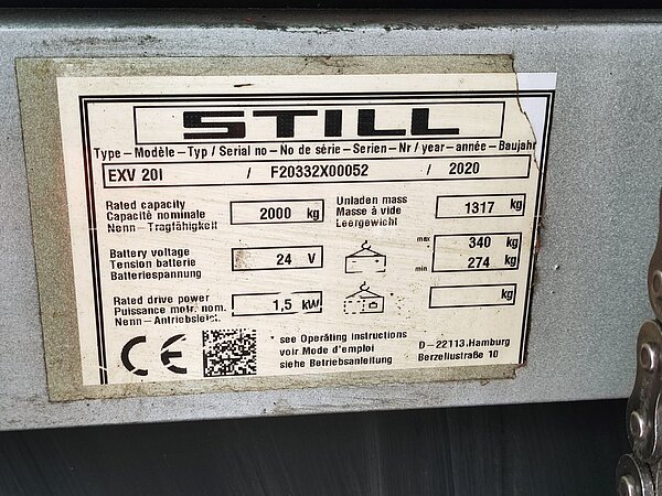 Still Elektro Hochhubwagen EXV 20i Triplex - Still Elektro Hochhubwagen EXV 20i Triplex