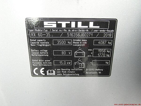 Still Elektro Elektro 4 Rad-Stapler RX60-35 Triplex - Still Elektro Elektro 4 Rad-Stapler RX60-35 Triplex