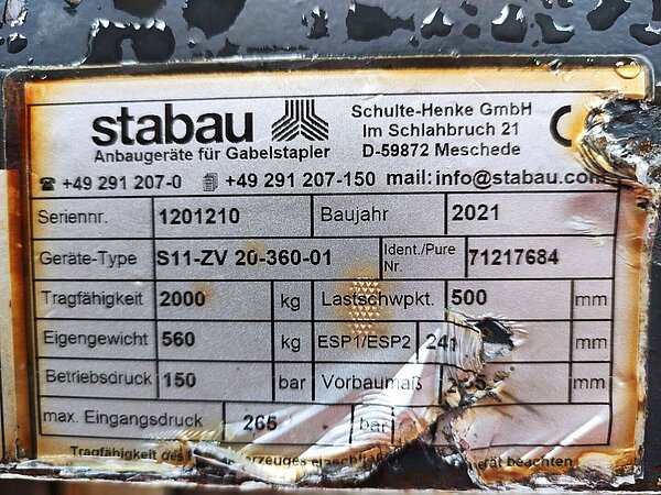 Stabau Zinkenverstellgerät S11-ZV20-360-01 (drehbar 360° endlos) - Stabau Zinkenverstellgerät S11-ZV20-360-01 (drehbar 360° endlos)