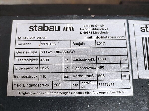 Stabau Drehgerät S11-ZVI80-360-SO FEM 4 integriert - Stabau Drehgerät S11-ZVI80-360-SO FEM 4 integriert