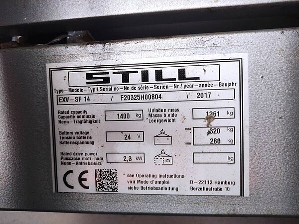 - Still Elektro Hochhubwagen EXV-SE 14 Triplex