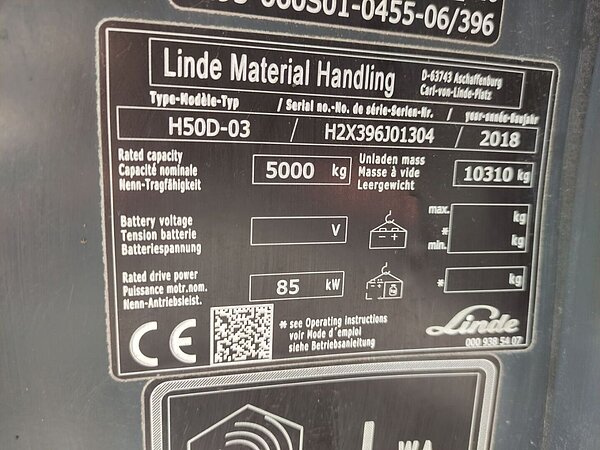 Linde Diesel Elektro 4 Rad-Stapler H50D-03/396 EVO Standard - Linde Diesel Elektro 4 Rad-Stapler H50D-03/396 EVO Standard