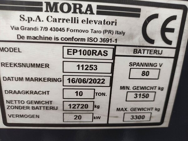  - Mora Elektro Elektro 4 Rad-Stapler EP100RAS Triplex