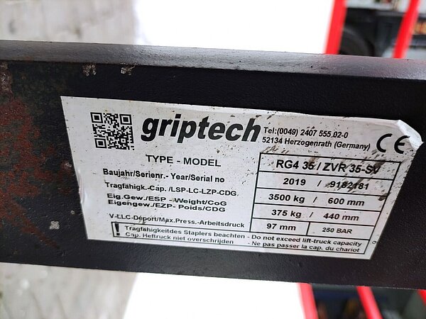  - Griptech Zinkenverstellgerät RG435/ZVR-SV 