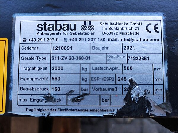 Stabau Drehgerät S11-ZV 20-360-01 - Stabau Drehgerät S11-ZV 20-360-01