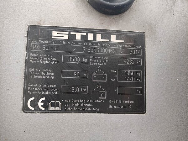  - Still Elektro Elektro 4 Rad-Stapler RX60-35 Triplex