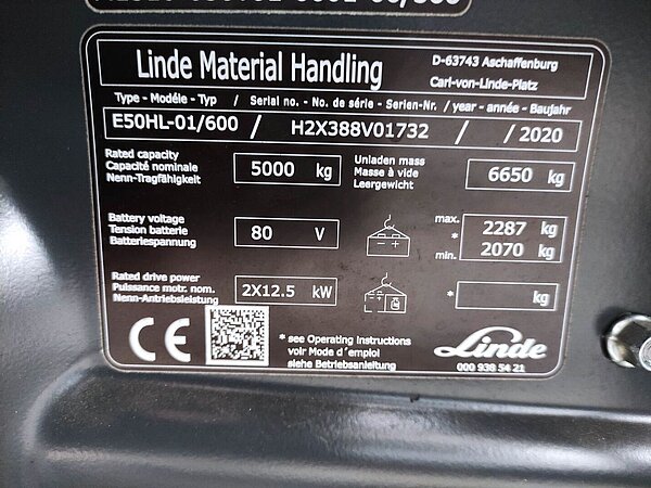 Linde Elektro Elektro 4 Rad-Stapler E50HL-01/600-388 Triplex - Linde Elektro Elektro 4 Rad-Stapler E50HL-01/600-388 Triplex