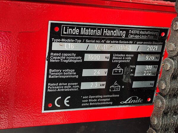 Linde Elektro Hochhubwagen L16i-1173 Triplex - Linde Elektro Hochhubwagen L16i-1173 Triplex