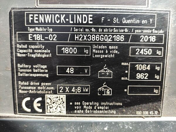 Linde Elektro Elektro 3 Rad-Stapler E18L-02-386 Triplex - Linde Elektro Elektro 3 Rad-Stapler E18L-02-386 Triplex