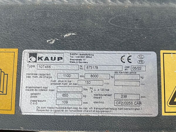 Kaup Zinkenverstellgerät 10T466 / Neuwertig - Kaup Zinkenverstellgerät 10T466 / Neuwertig