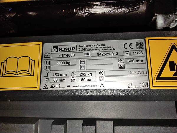 Kaup Zinkenverstellgerät 4.8T466B / NEU - Kaup Zinkenverstellgerät 4.8T466B / NEU
