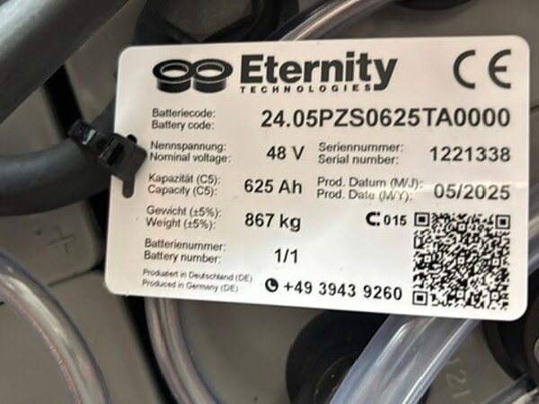 Eternity Antriebsbatterie 48V 5 PZS 625 - Eternity Antriebsbatterie 48V 5 PZS 625