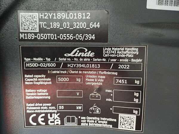 Linde Diesel Dieselstapler H50D-02/600-394 EVO Triplex - Linde Diesel Dieselstapler H50D-02/600-394 EVO Triplex