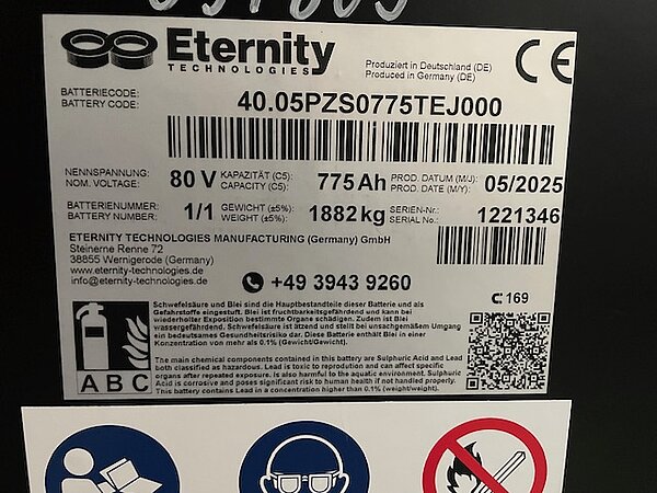 Eternity Antriebsbatterie 80V 5 PZS 775 - Eternity Antriebsbatterie 80V 5 PZS 775