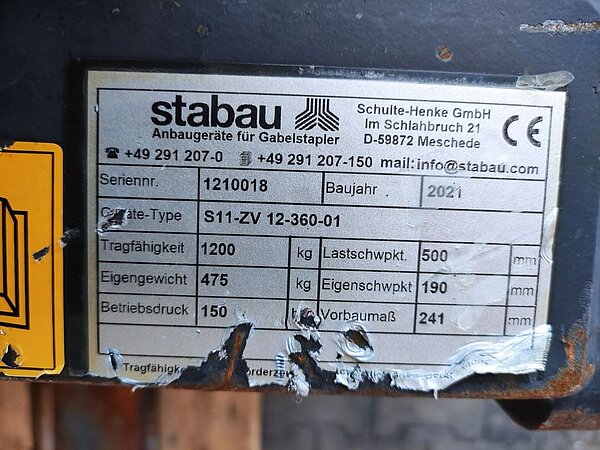  - Stabau Drehgerät S11-ZV 12-360-01 