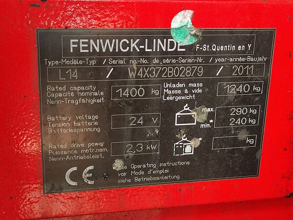 Linde Elektro Hochhubwagen L14i-372 Triplex - Linde Elektro Hochhubwagen L14i-372 Triplex