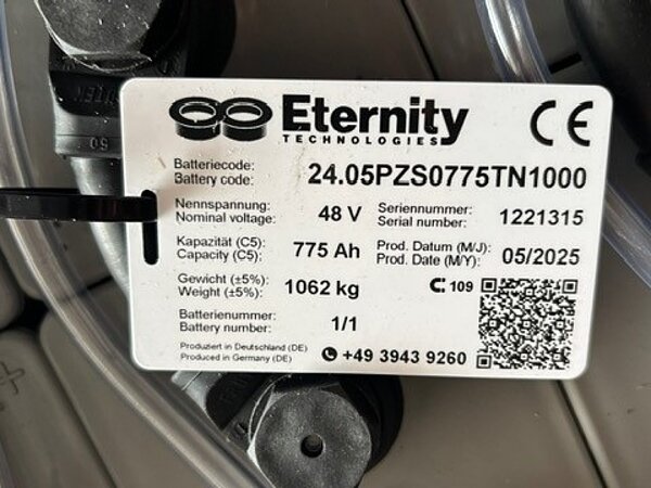Eternity Antriebsbatterie 48V 5 PZS 775 - Eternity Antriebsbatterie 48V 5 PZS 775