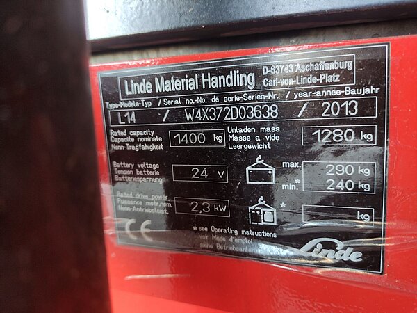 Linde Elektro Hochhubwagen L14i/372 Keiner - Linde Elektro Hochhubwagen L14i/372 Keiner