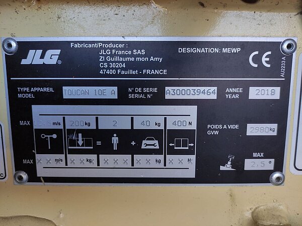 Jlg Elektro Teleskoparbeitsbühne Toucan 10EA - Jlg Elektro Teleskoparbeitsbühne Toucan 10EA