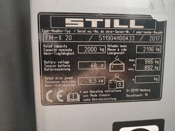  - Still Elektro Schubmaststapler FM-X20 Triplex