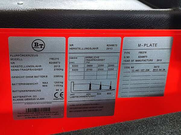  - Toyota Elektro Vierwege Schubmaststapler FRE270 (Vulkollan NEU) Triplex