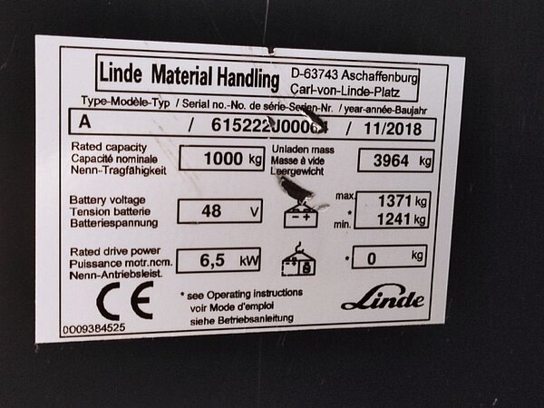 Linde Elektro Schmalgangstapler A Standard - Linde Elektro Schmalgangstapler A Standard