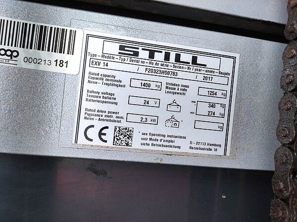  - Still Elektro Hochhubwagen EXV 14 *Lack NEU* Triplex