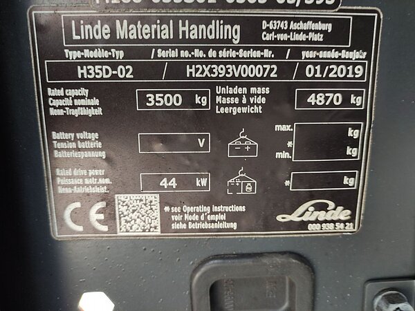 Linde Diesel Dieselstapler H35D-02/393 EVO (UVV, KDD, Lack NEU) Standard - Linde Diesel Dieselstapler H35D-02/393 EVO (UVV, KDD, Lack NEU) Standard