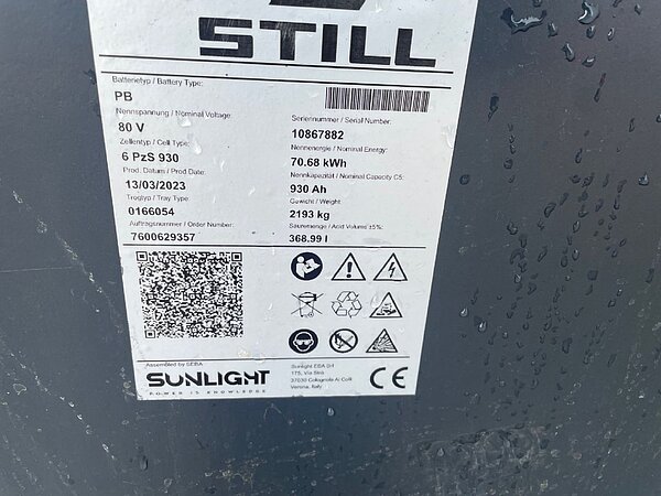 *Sonstige Antriebsbatterie Sunlight 80V 6 PzS 930 - *Sonstige Antriebsbatterie Sunlight 80V 6 PzS 930