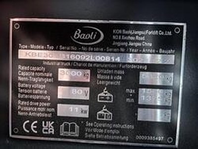  Stapler kaufen oder mieten - Baoli Gabelstapler Elektro Frontstapler KBE30 Triplex