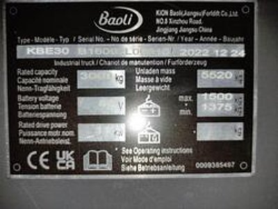  Stapler kaufen oder mieten - Baoli Gabelstapler Elektro Frontstapler KBE30 Triplex